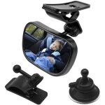 Miroir b�b� 2 en 1, r�troviseur de surveillance pour b�b�, miroir de voiture, b�b� r�troviseur s�curit�, ...