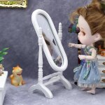 Miroir de dressing pour maison de poup�e 1:12, meuble complet, mod�le de jouets, accessoires de maison ...