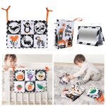 Miroir de sol en tissu 3d a contraste elev�, 3 pi�ces, livre pour b�b�, d�veloppement d'activit� pr�coce, ...