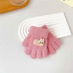 Mitaines d'quitation a cinq doigts pour enfants, gants pour enfants, dessin anim mignon, chaud, epais, ...