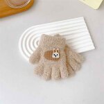 Mitaines d'quitation a cinq doigts pour enfants, gants pour enfants, dessin anim mignon, chaud, epais, ...
