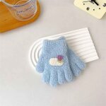 Mitaines d'quitation a cinq doigts pour enfants, gants pour enfants, dessin anim mignon, chaud, epais, ...