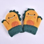 Mitaines en fourrure de lapin pour enfants, tricot�es, chaudes, mignonnes, pour b�b�s de 1 a 6 ans, col ...