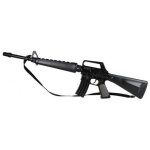 Mitraillette fusil noir 72cm 8 coups avec bandouiliere - metal / plastique - soldat, militaire, force ...