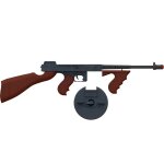 Mitraillette gangster enfant m�tal crosse bois style 1930