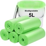 Mkjgv - sacs poubelle biodégradables 5l 120pcs: petits poubelles / pour poubelle de comptoir. poubelle, ... Mkjgv - sacs poubelle biodégradables 5l 120pcs: petits poubelles / pour poubelle de comptoir. poubelle, ...