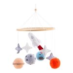 Mobile cpull en bois pour bb, cloche de lit, dessin, animal marin, nuage, coquillage, jouets de confrontatio ...