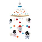 Mobile cpull en bois pour bb, cloche de lit, dessin, animal marin, nuage, coquillage, jouets de confrontatio ...
