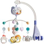 Mobile pour lit bb, lit bb avec musique et lumire, jouet suspendu pour bb, mobile musical avec ...