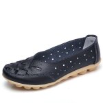 Mocassins d'allaitement en cuir souple pour femmes, chaussures plates a enfiler, mocassins dcontracts ...
