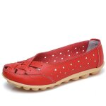 Mocassins d'allaitement en cuir souple pour femmes, chaussures plates a enfiler, mocassins dcontracts ...