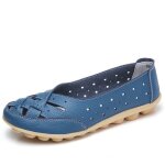 Mocassins d'allaitement en cuir souple pour femmes, chaussures plates a enfiler, mocassins dcontracts ...