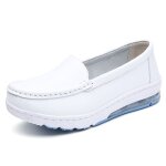 Mocassins lgers a plateforme pour femme, chaussures blanches d'allaitement, baskets plates a enfiler ...