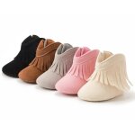 Mocassin pour nouveau - n fille et garon, chaussures a franges solides, bottines antidrapantes a semelles ...