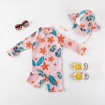 Mode ensemble de natation pour enfants bb fille a manches longues combinaison de surf piscine plage ...