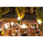 Modlisme accessoires de dcor ho : eclairage : guirlande lumineuse avec lampions - faller