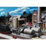Modlisme ferroviaire ho - entrept d'huile avec poste a gaz - oil et grue d'alimentation d'huile - faller ...