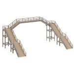 Mod�lisme ferroviaire ho - petite passerelle pour pi�tons - faller
