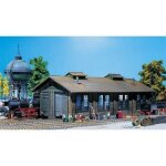 Modlisme ferroviaire ho - remise a locomotives 2 places - faller