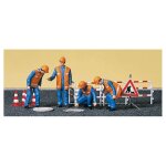 Modlisme ho - figurines : egoutiers, barrage et bouche d'gout - preiser