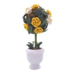 Moderne 1:12 1: 6 plantes en pot vie scne miniature modle de maison de poupe argile verte hydrangea ...
