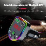 Modulateur de transmetteur fm bluetooth 5. 0 pour voiture, lecteur mp3, ecran led coloré, kit de voiture, ... Modulateur de transmetteur fm bluetooth 5. 0 pour voiture, lecteur mp3, ecran led coloré, kit de voiture, ...
