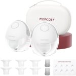Momcozy mobile travel m5 - tire lait electrique double mains libres - blanc
