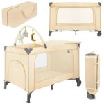 Momi belove plus lit de voyage bb - lit parapluie bb - jusqu' 15 kg - arche a jouets matelas table ...