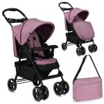 Momi isla poussette bb citadine ultra compacte ¿ de 0 mois a 15kg ¿ kit d'accessoires ¿ sac - rose ...