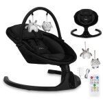 Momi kenani onyx - balancelle bb electrique - 10 mlodies - 5 modes de balancement - arche a jouets ...