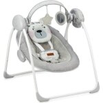 Momi liss - balancelle bb electrique - 5 vitesses de balancement - 8 mlodies - arche a jouets - gris ...