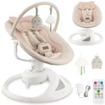 Momi pearl balancelle bb electrique 360 - 10 mlodies - 5 modes de balancement - arche a jouets ¿ ...