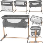Momi smart bed - 4en1 - lit cododo, barceau bebe - multifonctionnel - gris