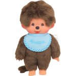 - monchhichi - peluche monchhichi bavoir bleu ciel - peluche singe iconique des annes 80 - monchhichi ...