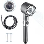 Mondodigitale - anti calcaire douche + flexible douche 1. 5m avec 2 cotons pp remplaables et boutons ...