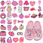 Monst - lot de 36 breloques chaussures rose, jolies breloques en pvc pour sabots, accessoires de bricolage ... Monst - lot de 36 breloques chaussures rose, jolies breloques en pvc pour sabots, accessoires de bricolage ...