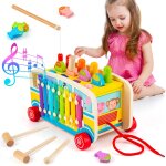 Montessori games 1 year, 4 in 1 baby xylophone toy, educational games 3 years, gift idea for boys girls ...