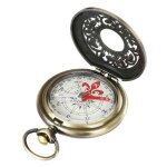 Montre de poche boussole en bronze vintage pour enfants, design de randonn�e en plein air, navigation, ...