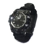 Montre de survie multifonction pour l'extrieur, equipement de camping, randonne, paracorde, bracelet, ...