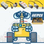 Avec moteur non pas de bote - figurines du film pixar wall e, robot motoris, blocs de construction ...