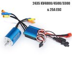 Moteur sans balais et capteur 2435 kv4800 / 4500 / 3300, 4 ples avec esc 25 a, pour voiture tout - terrain ...