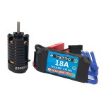 Moteur sans balais en mtal, etanche 18a esc pour rc mini - z mini voiture 1 / 24 1 / 28 1 / 32 pices ...