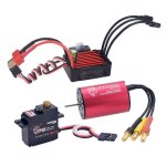 Moteur sans balais s2435 4500kv, ks25a 25a esc s0017m, servo 17g pour voiture de course et camion rc ...