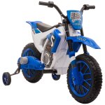 Moto cross lectrique enfant 3  5 ans 12 v 3 - 8 km / h avec roulettes latrales amovibles dim. 106, ...