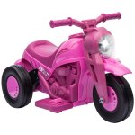 Moto electrique enfant chopper 6v env. 3km / h 3 roues effets lumineux sonores fonction bulles rose