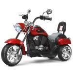 Moto electrique scooter 3 roues pour enfants 6v 3 km / h effet sonore et lumineux 3 ans + style de chopper ...
