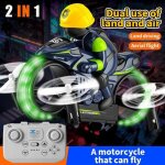 Moto t�l�command�e amphibie volante et roulante avec atterrissage automatique bleu yonis