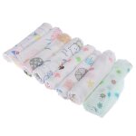 Mouchoir carr� a motifs de fruits pour b�b�, 1 pi�ce, 30x30, double couche, mousseline lav�e, coton, ...