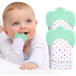 Moufle de dentition en silicone alimentaire, jouet de dentition pour bb sans bpa aide a prvenir douleur ...