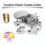 Moules a biscuits pour fondant, 12 pices, moules a ptisserie, formes de gteaux, fleurs cratives, ...
